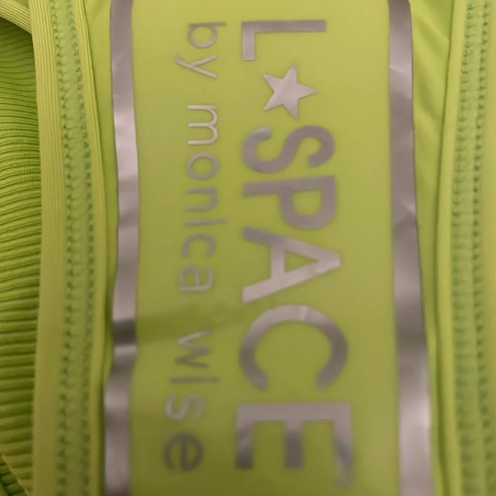 l*space Acid Green Ribbed Jay Bitsy Bikini Bottom‎ NWT